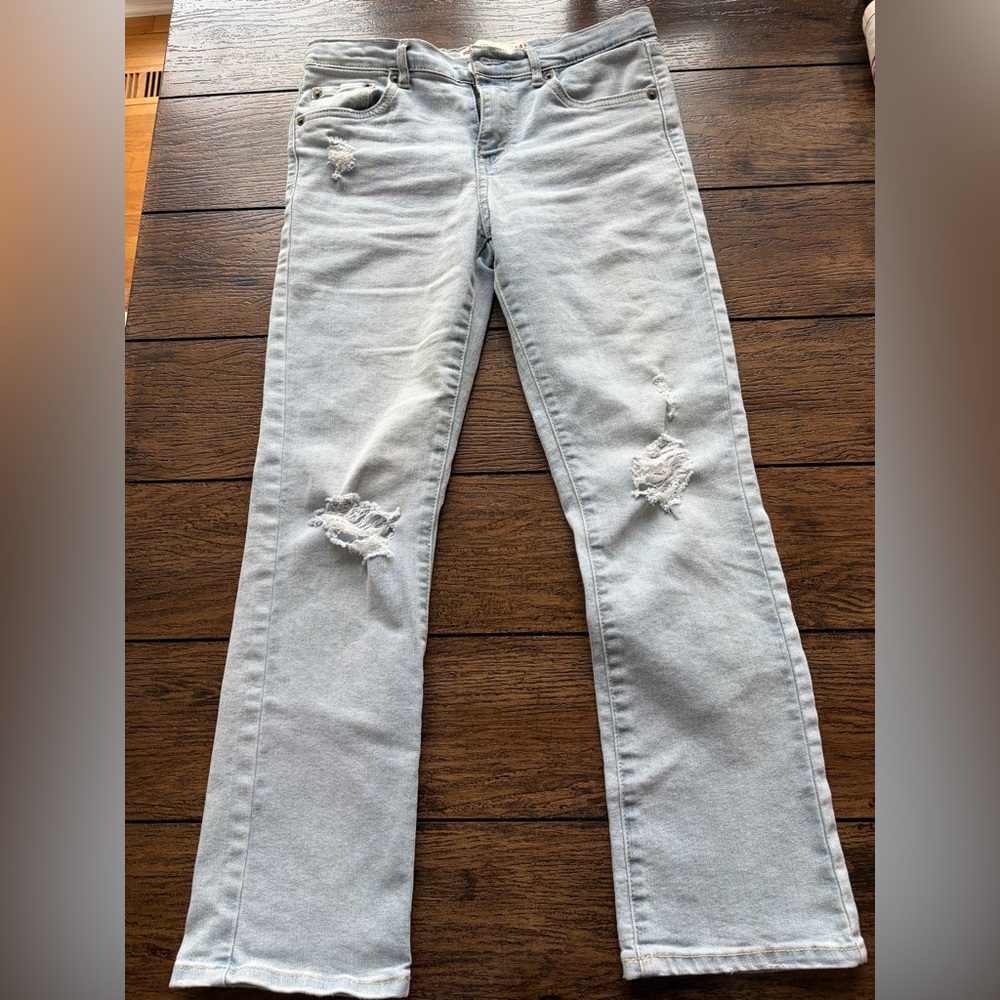 Levi’s light Blue distressed bootcut jeans size 14